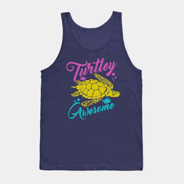 Turtley Awesome | Coral Reef | Save the sea Tank Top by anilofex